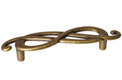 Ручка-скоба 96мм (правая), отделка бронза "Флоренция"