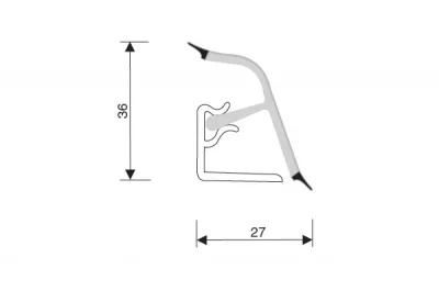 120.Бортик овальный L=3700, альхамбра