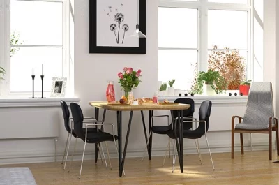 Нога для стола Риза, h.720, отделка черный бархат (матовый)