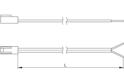 Провод соединительный 1000 мм с коннектором L822M