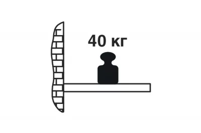 Менсолодержатель Palladio 23, отделка хром глянец, комплект 2 штуки