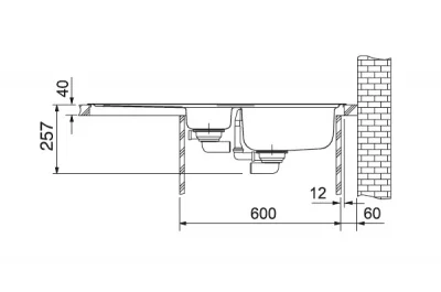 Мойка MON 651, сталь нержавеющая матовая