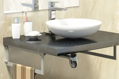 Менсолодержатель Nuvola, отделка серый металлик