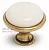Ручка-кнопка D28мм бронза состаренная/керамика: GP190AB/MLK