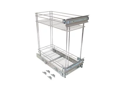 Бутылочница FGV в базу 300мм, полное выдвижение, плавная доводка, хром