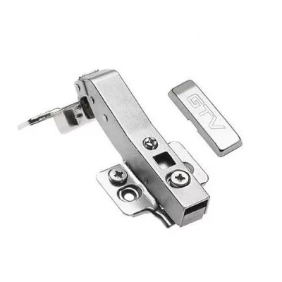 Петля GTV ZM-НСKT 45 градусов угловая самозакрывающаяся с планкой, регулировка в 3 плоскостях: ZM-HCKT45-3DBEO-S
