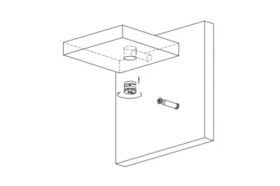 Эксцентрик пластиковый для 16 мм ДСП, отделка серая (за 100 штук)