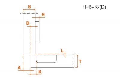 Петля 110" полунакладная с доводчиком, отделка титаниум