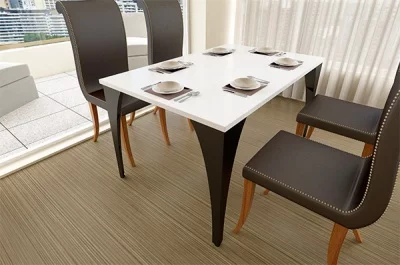 Нога для стола Флоренция, h.720, отделка черный бархат (матовый)