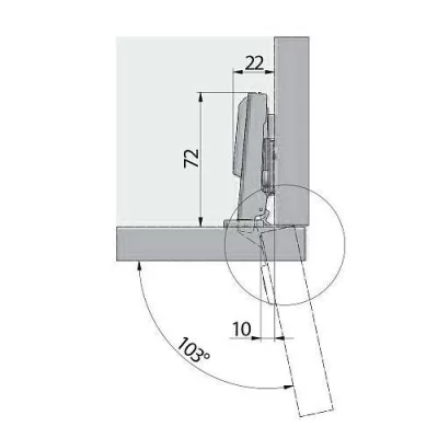 GTV: ПЕТЛЯ САМОЗАКРЫВАЮЩАЯСЯ SOLID БЕЗ ЕВРОШУРУПА РЕГУЛИРОВКА В 3 ПЛОСКОСТЯХ накладная: ZM-DCHC09-3DBEO