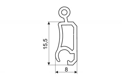 Профиль-шторка, цвет Бук, L=2.50м