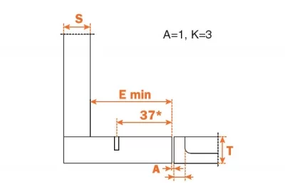 Петля терминальная (толщина фасада до 32 мм)