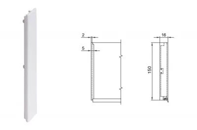 Комплект угловых элементов для цоколя ПВХ H.150, белый