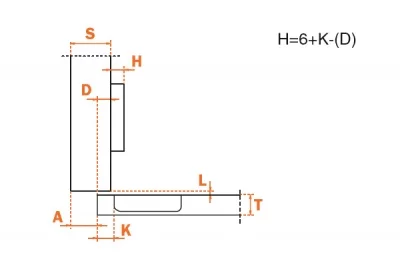 Петля 105" полунакладная