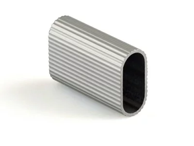 Штанга овальная для вешалок, алюминиевая рифленая 3000 мм CAFIM серебро