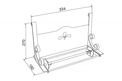 Держатель для бумаги подвесной, бронза античная