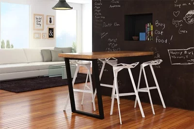 Опора для стола наклонная Фиджи, l.595, h.820, отделка черный бархат (матовый)