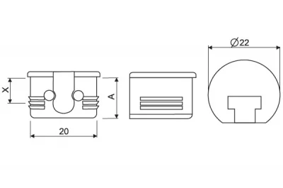 Полкодержатель под запрессовку для 16мм ДСП, коричневый пластик (за 100 штук)