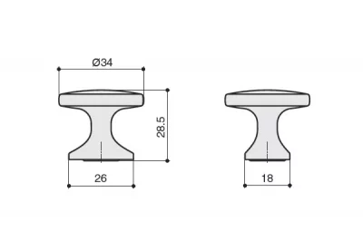 Ручка-кнопка, отделка сталь шлифованная