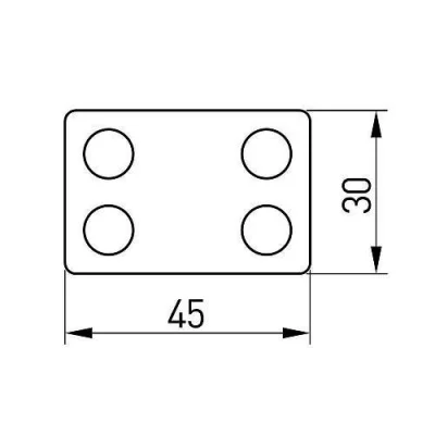 GTV: Ручка мебельная UM-BLOCK прямоугольник, синий: UM-BLOCK-NB