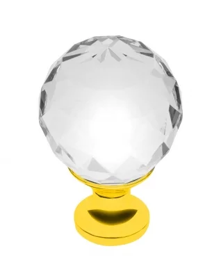 Ручка-кнопка CRYSTAL PALACE A 30мм золото/стекло GTV GZ-CRPA30-03