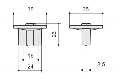 Ручка-кнопка, отделка железо античное черное