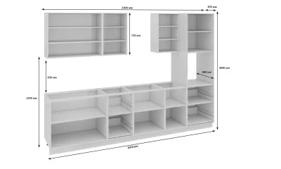 Кухонный гарнитур длиной - 300 см (с пеналом ПБ)
