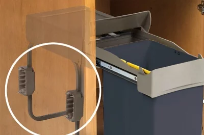 Держатели для бокового крепления ведра арт.226, пластик серый кварц, комплект 2 штуки