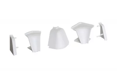 Комплект угловых элементов для овального бортика 55\63, цвет белый