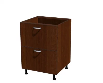 Корпус напольной тумбочки для кухни, 2 ящика 600*560*720