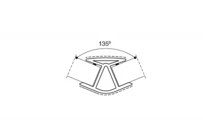 8040 Угол 135 Н.100, шпон абачи