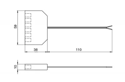 Блок распределительный L806-PC на 6 подключения, с проводом 200 мм