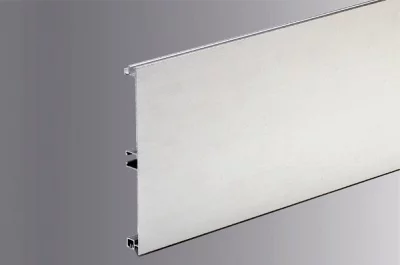 Цоколь алюминиевый H.100, L=4000, сталь нержавеющая полированная