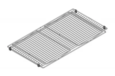 Сетчатая полка в базу 900, отделка хром