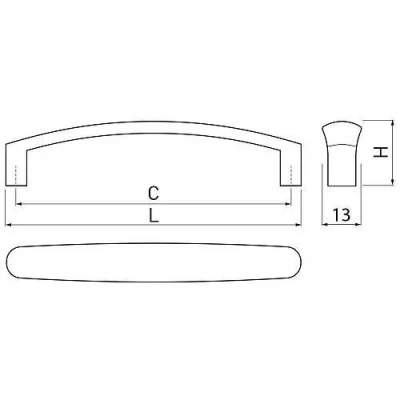 GTV: Ручка мебельная OLBIA C=96 мм, старое золото UZ-OLBIA-96-04