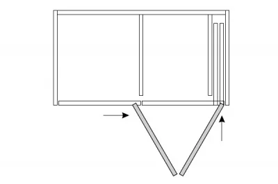 Folding Concepta 25 Комплект фурнитуры для 2-х складных дверей, правый (Н1851-2600мм)
