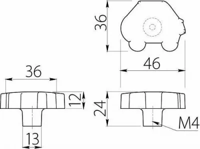 GTV: Детская резиновая ручка - МАШИНКА UM-KID-D-001
