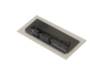 Комплект торцевых заглушек сплошных среднего профиля GOLA Alphalux(2 части:L+R), алюминий черный