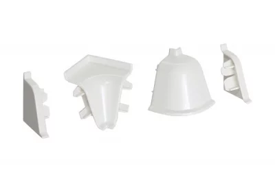 Комплект угловых элементов для овального бортика, цвет белый