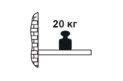 Менсолодержатель Leonardo 12, отделка хром глянец, комплект 2 штуки