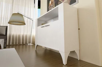 Ножка декоративная Флоренция, h.150, отделка белый бархат (матовый)