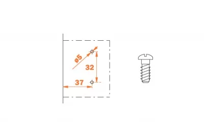 Ответная планка Н2 с евровинтом, крестообразная