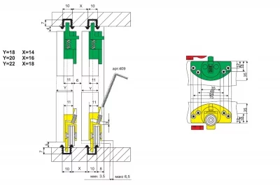 Terno 6 Комплект фурнитуры для 1-й глухой двери Terno 6 Комплект фурнитуры для 1-й глухой двери