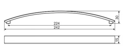 Gamet: Ручка металлическая модерн - UU37-0224-G0006