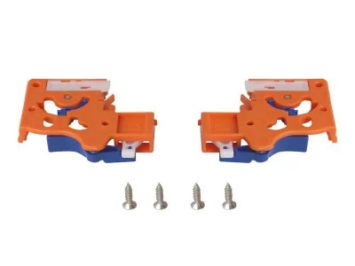 Направляющие скрытого монтажа Firmax (полного выдвижения) L=450мм, для ЛДСП 16 мм с доводчиком, (2 направляющие + 2 крепления)