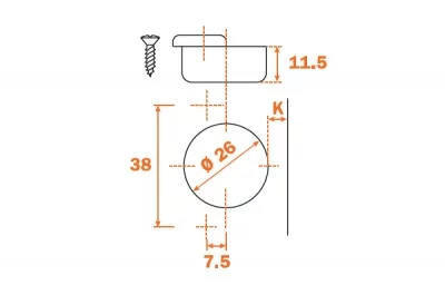 Мини-петля 45" угловая