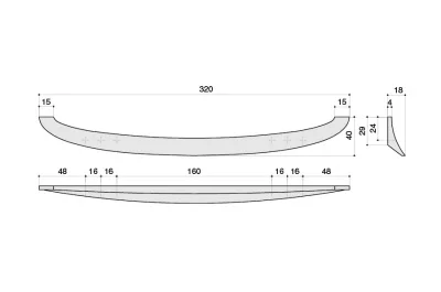 Ручка-скоба 160-192-224мм, отделка хром глянец