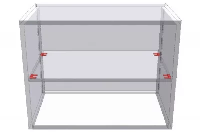 Скрытое крепление Ghost для деревянных полок, тыльное Скрытое крепление Ghost для деревянных полок, тыльное