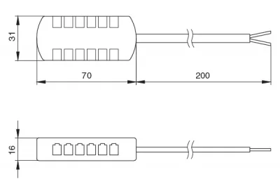 Блок распределительный L803-PC на 12 подключений, с проводом 200 мм