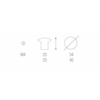 Giusti: Ручка металлическая со вставкой D-40 - WPO.703.040.0002